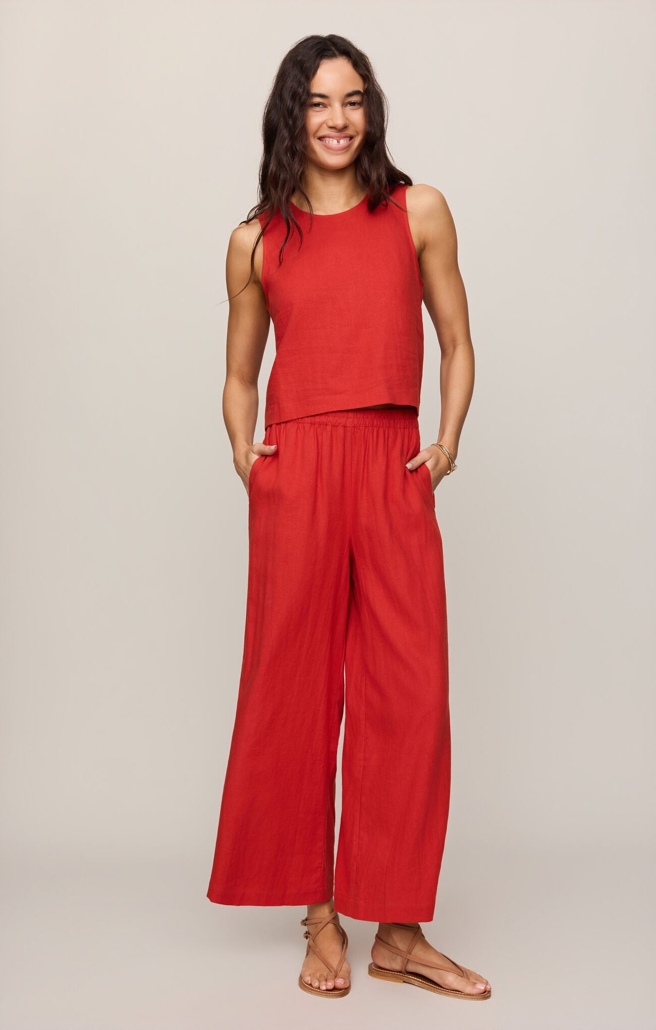 Z SUPPLY Scout Linen Pant Chili Pepper