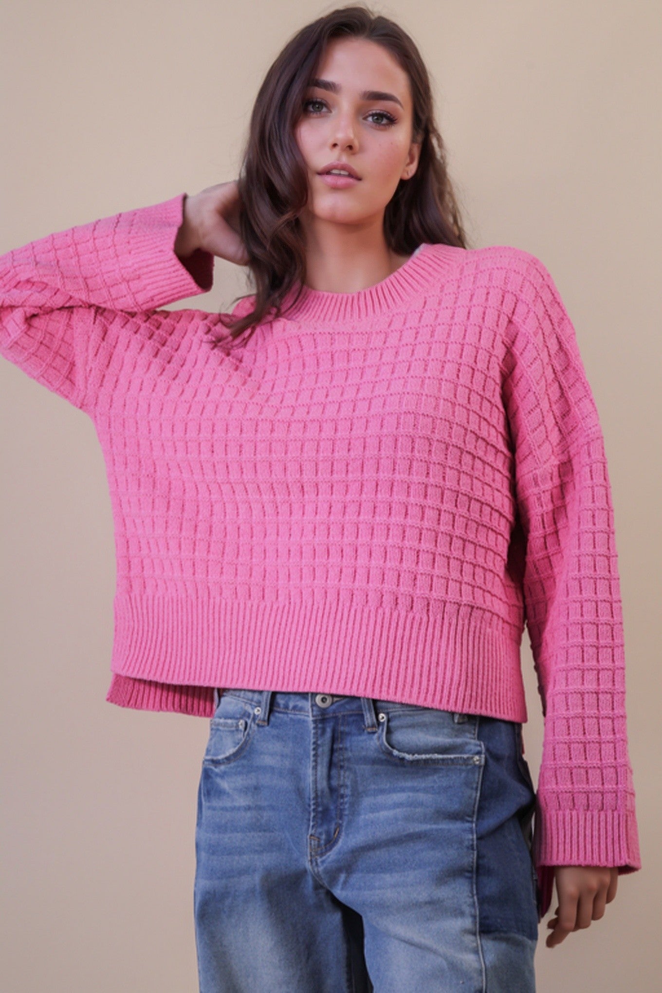Jen Pink Knit Top