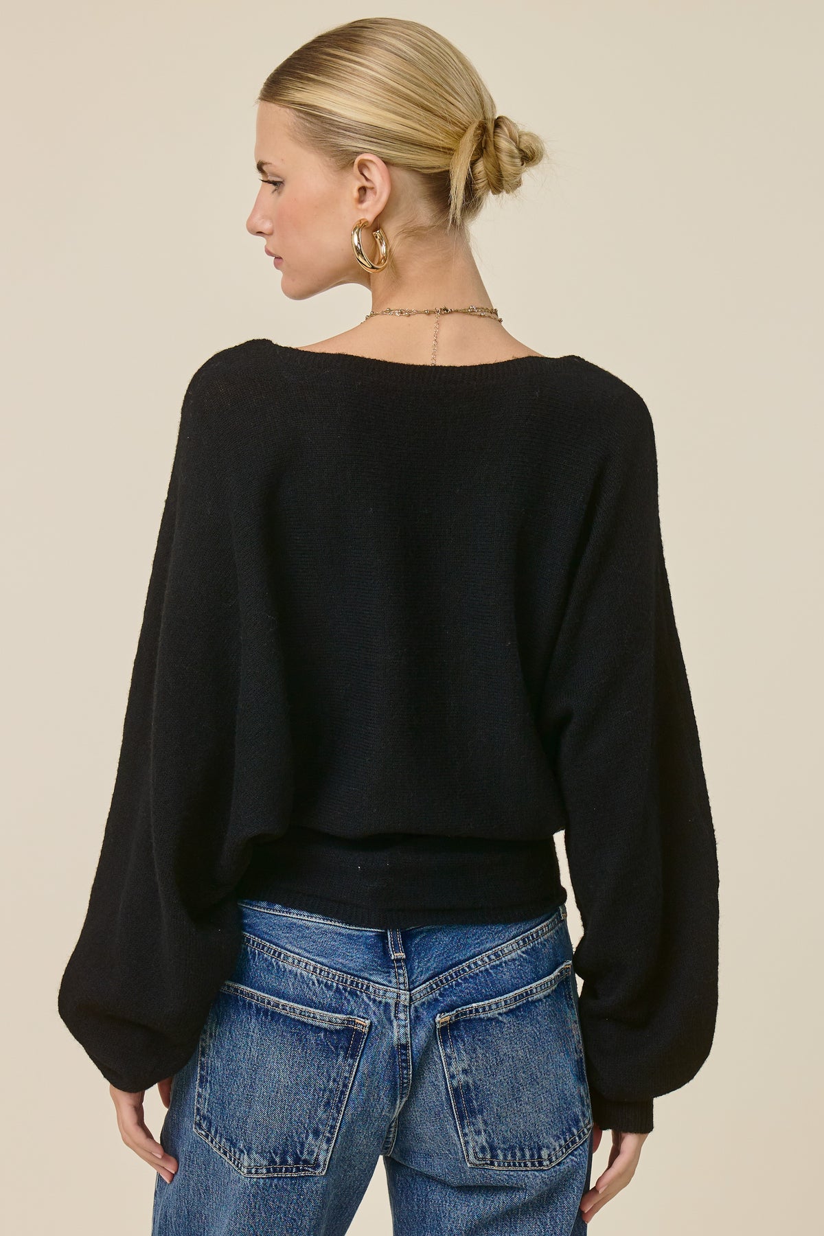 Molly Black Knit Sweater