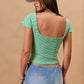 Layla Green Striped Top