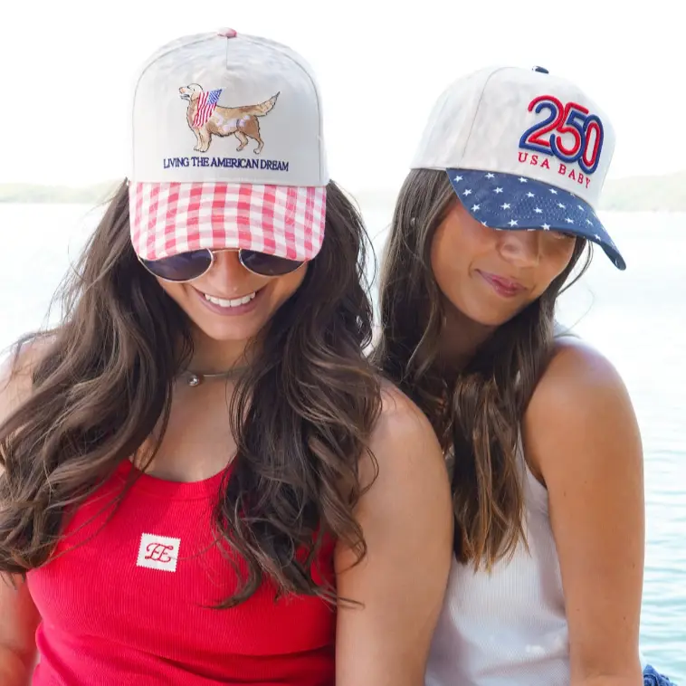 Living The American Dream - Red Gingham Hat