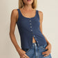 Z SUPPPLY Niko Scallop Rib Tank Top Twilight Blue