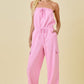 Bella Pink Cargo Jumpsuit
