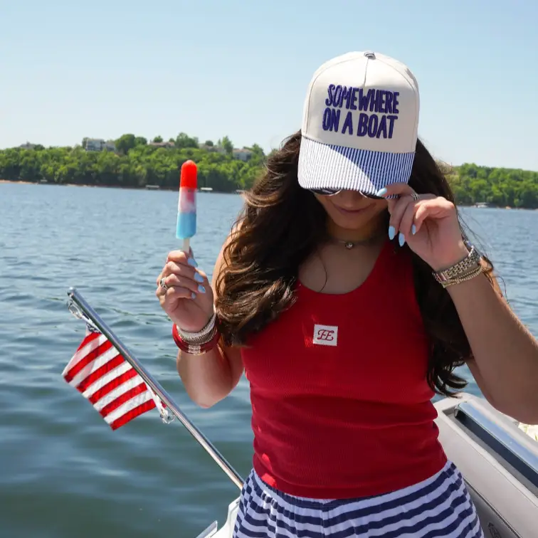 Somewhere On A Boat Hat