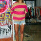 Briar Striped Cut Out Top
