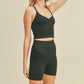 Black seamless crop tank
