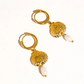 Audace 18K Gold Non-Tarnish Seashell Pearl Drop Earring