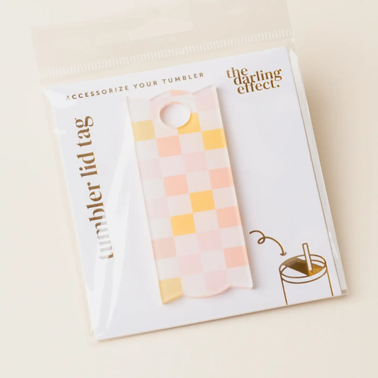 Tumbler Lid Tag-Check Peach