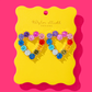Drop Earrings - Hearts w/ Colorful Gems - Katie