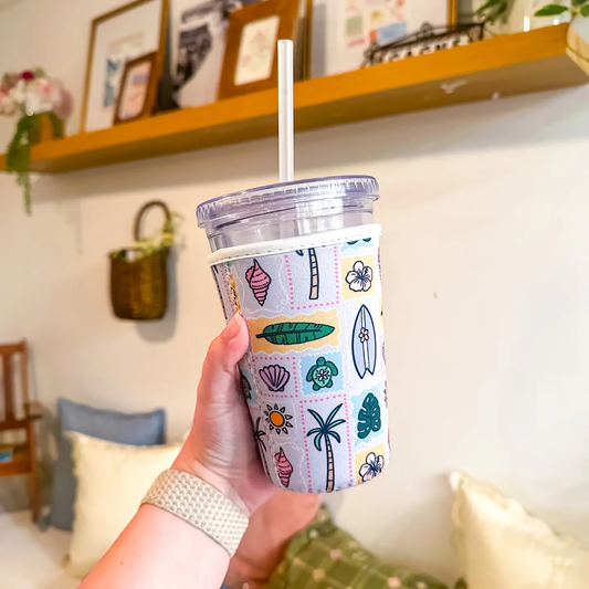 Bright and Beachy | Iced Coffee Sleeve