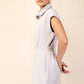Half Zip Mini Dress Mocha Cream