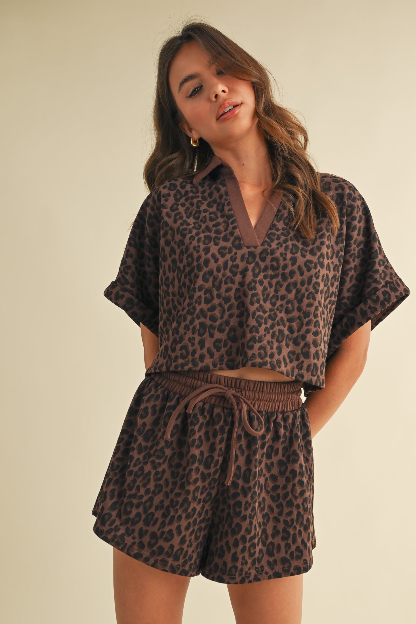 Kate Leopard Short Sleeve Set