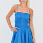 Dana Tiered Mini Dress Azure