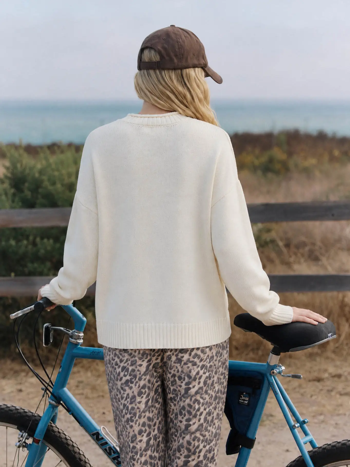 Puppy Crew Neck Relaxed Sweater