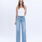 Vervet High Rise Full Length Light Wash Wide Jeans