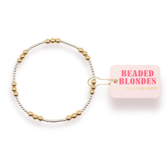 Ily Bracelet in Silver with Gold Extended 7.25 inch