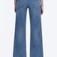 Vervet High Rise Distressed Hem Ankle Slim Wide Jeans
