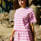 Brenda Striped Crop Top Pink