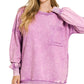 Acid Was Front Pocket Pullover Violet