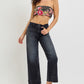 Risen high rise crop wide leg jeans