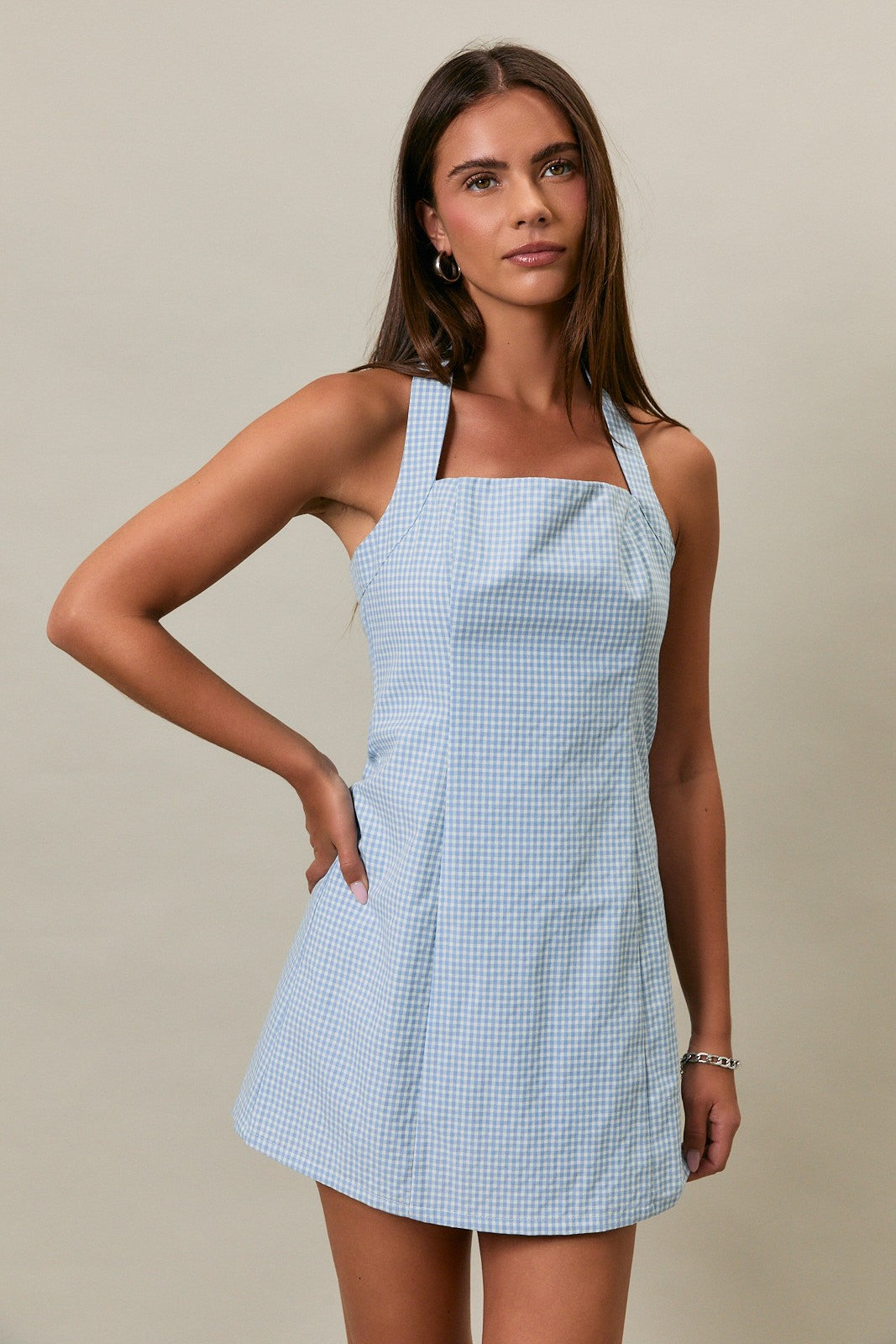 Lydia Blue Gingham Dress