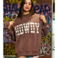Howdy Brown Mockneck