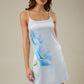 Sara Blue Flower Slip Dress