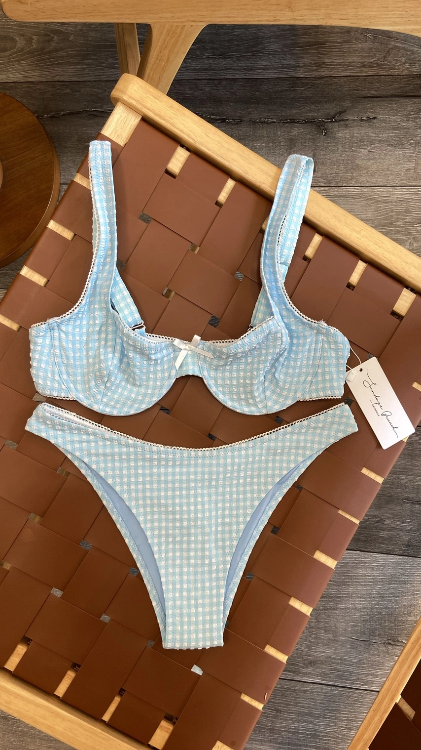 Bubbly Underwire Bikini Blue Top