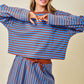 Daniela Blue and Brown Top