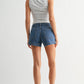 Just Black Denim Lightweight Short With Side Slit Detail
