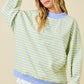Delilah Striped Mockneck Blue