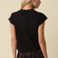 Valerie Cap Sleeve Crop Tee Black