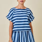 Devin Navy and Blue Striped Set