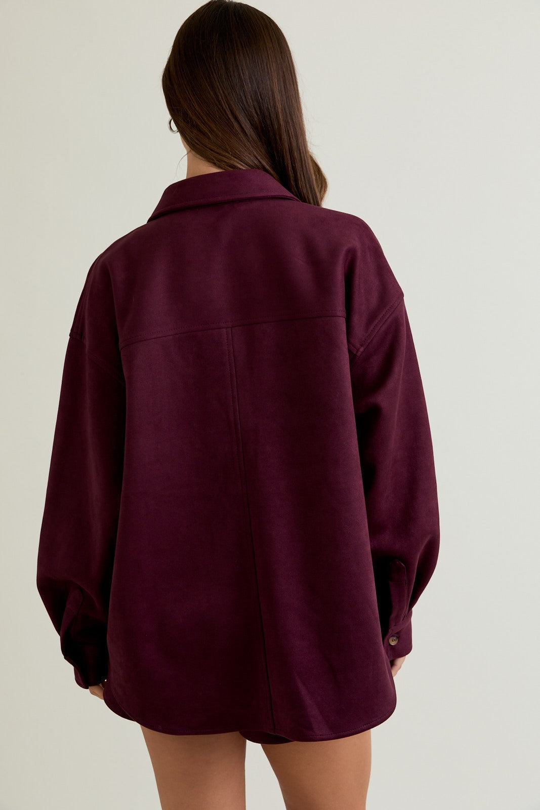 Lily Burgundy Shacket
