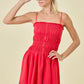 Dana Tiered Mini Dress Red