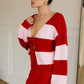Sandy Pink striped Cardigan