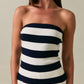 Lara Navy Sweater Striped Dress