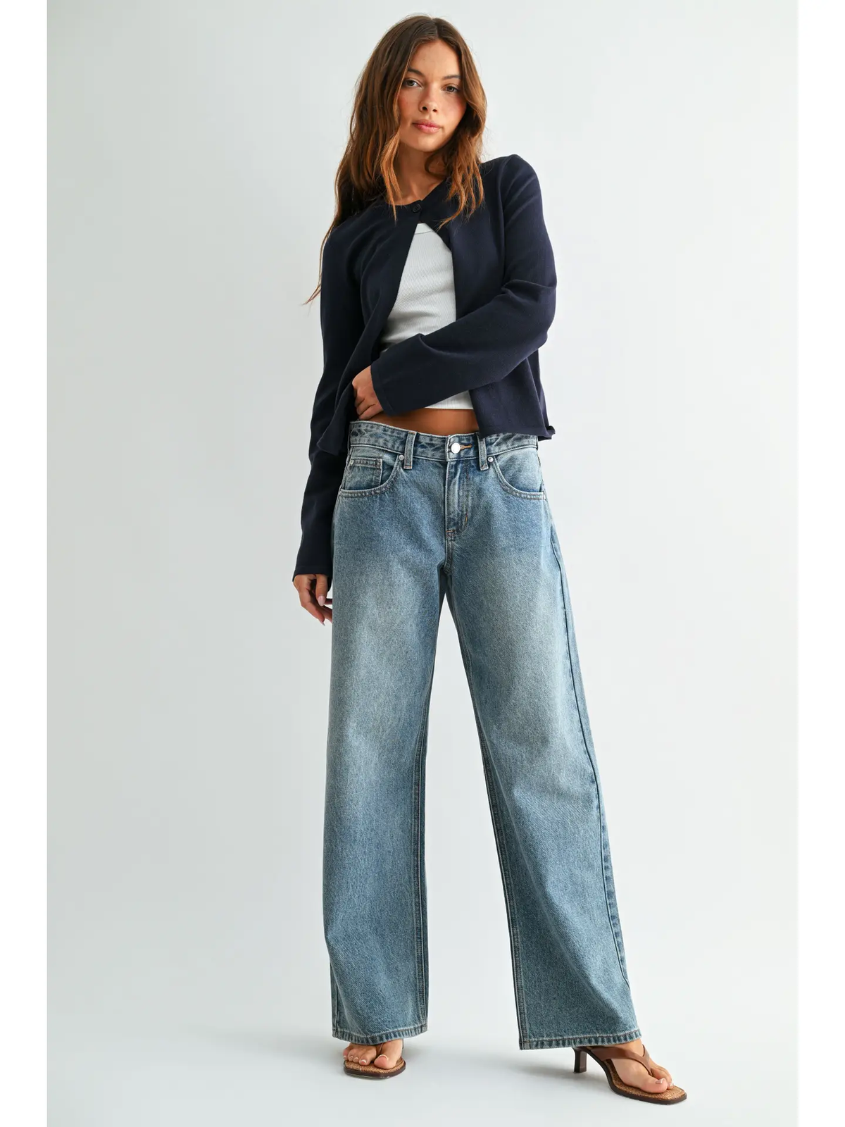 JBD  Non Stretch Baggy Wide Leg - Medium Denim