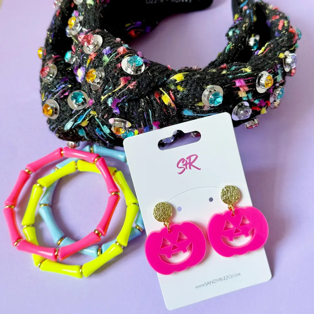 Hot Pink Jack-O-Lantern Dangle