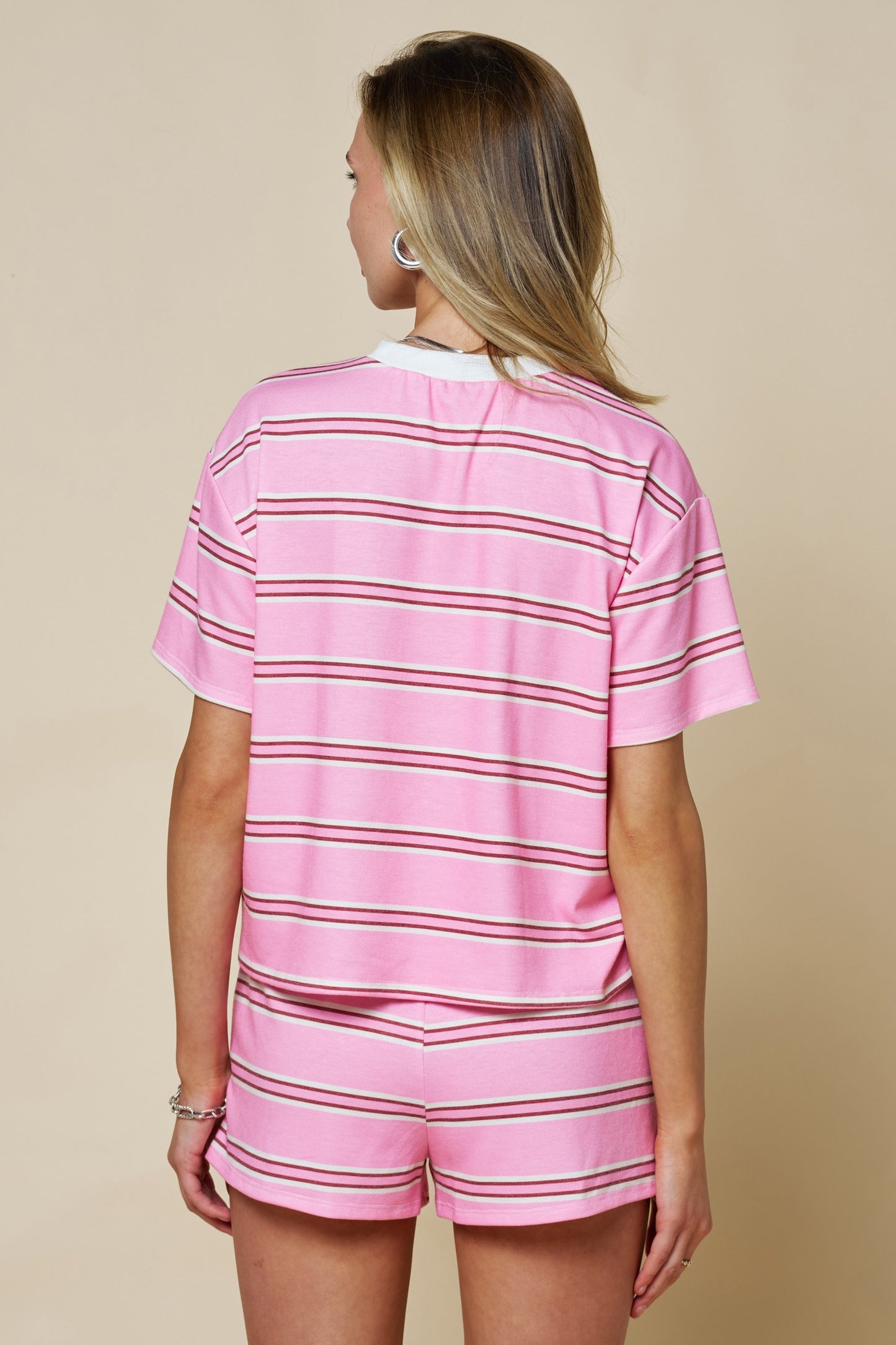Blossom Pink Striped Tee