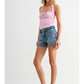 Just Black Stretch Short w/ Hidden Slit