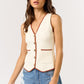 Lara white and brown top