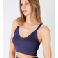 Ribbed V-Neck Bra Top