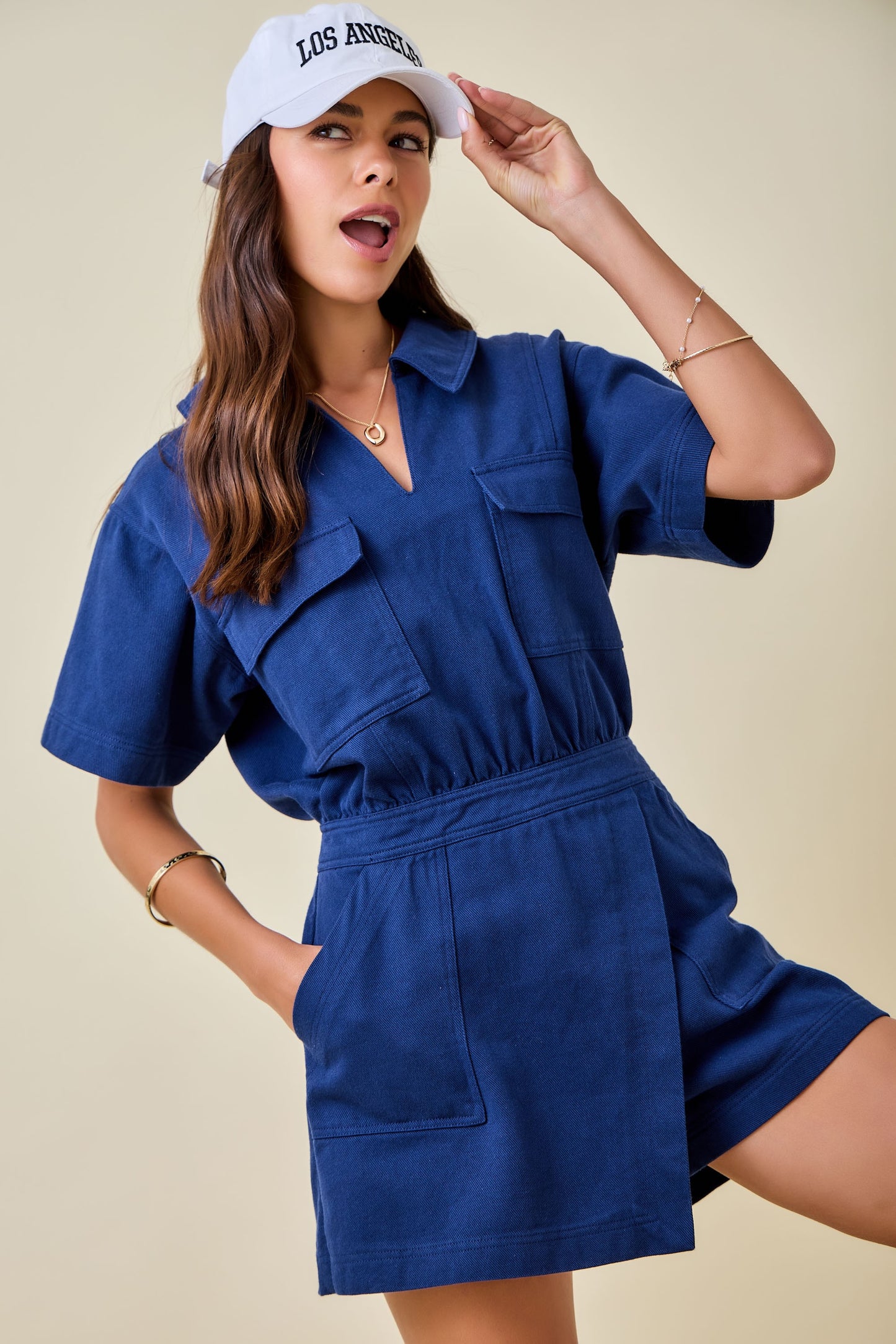 Davina Denim Romper