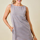 Deb Mocha and Blue Dress