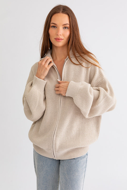 Lauren Taupe Cardigan