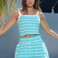 Brenda Striped Shorts Blue
