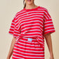 Dylan Striped Set Skirt Red