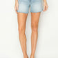 Risen High Rise Raw Cut Hem Side Slit Shorts