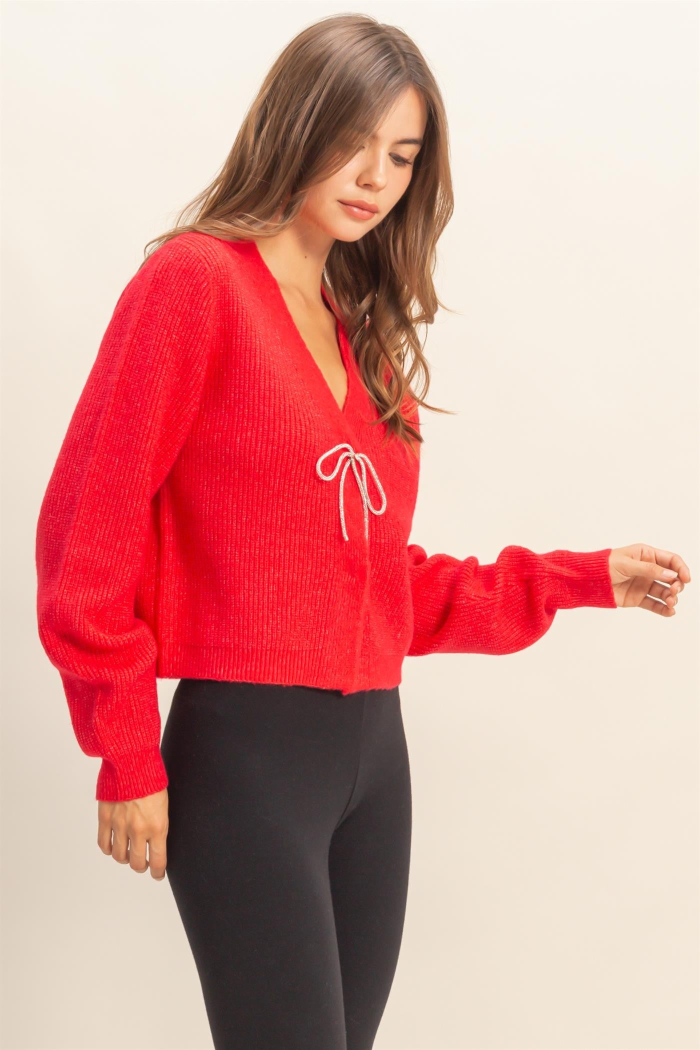 Harlow Red Cardigan